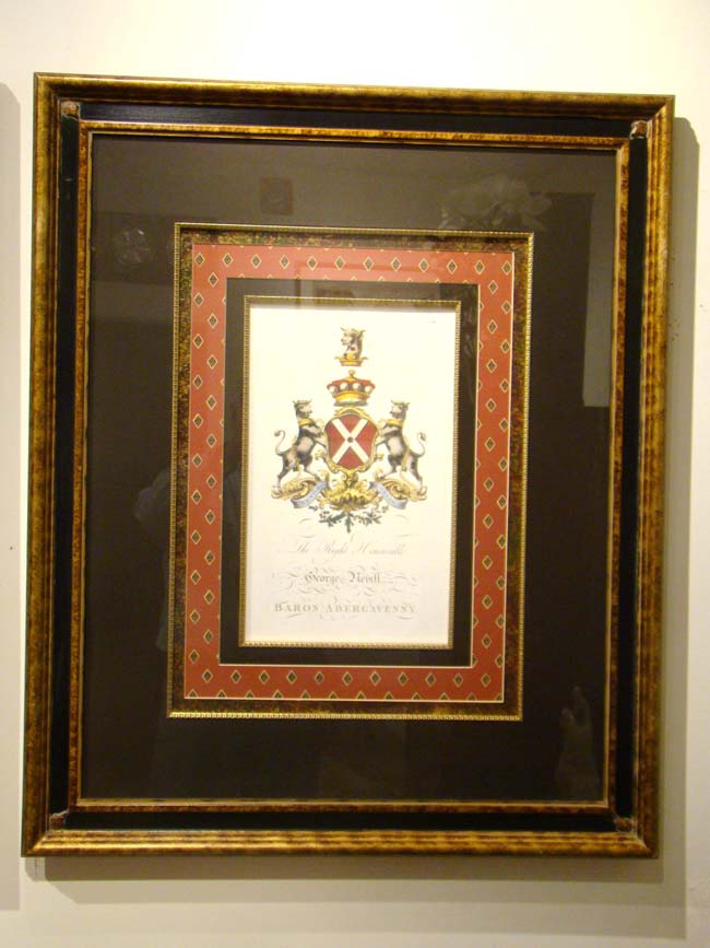A fabulous pair of 18th century Armorial Engravings in Spectacular frames and matting — image 3